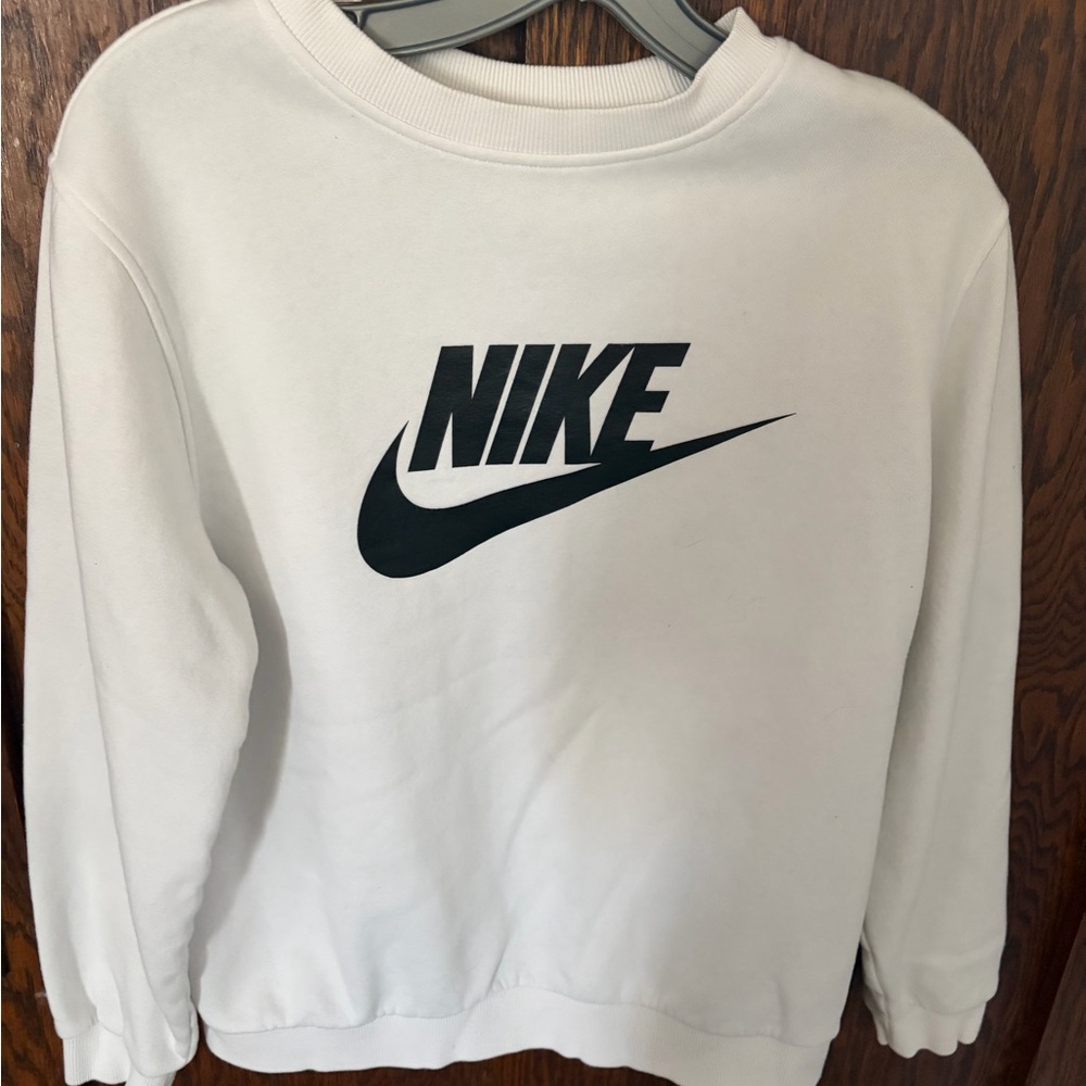 Nike Women's White Crew Neck Sweater